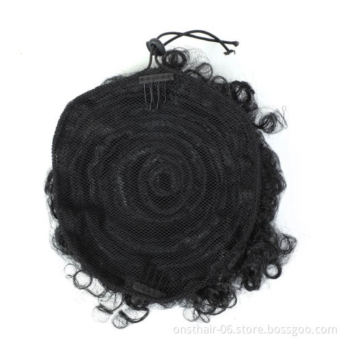 MYZYR Synthetic kinky curly high puff hairpiece hair afro updo scrunchie hair accessory chignon bun with clips in for girl and